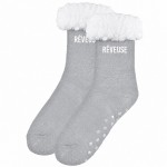Chaussettes moumoute femme R�veuse paillettes argent�es 36-42