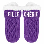 Chaussettes courtes d'int�rieur � paillettes fille ch�rie