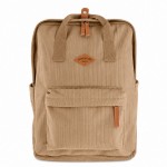 Sac � dos beige fonc� effet c�tel� avec compartiment ordinateur