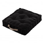 pais coussin de sol en coton noir 44 cm