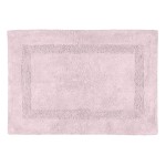 Tapis de bain rose poudr en coton 50 x 80 cm