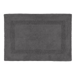 Tapis de bain anthracite en coton 50 x 80 cm