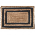 Tapis en jute mod�le berry 60 x 90 cm carbone