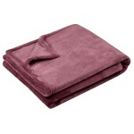 Plaid polaire doudou marsala 130  160 cm