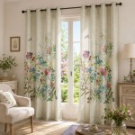 Un panneau de rideau � �illets Magnolia 260 x 140 cm