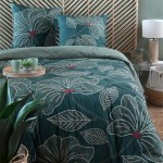 Parure de lit Amarante Vert en coton percale 260 x 240 cm