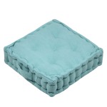 pais coussin de sol en coton Marlow turquoise