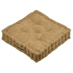�pais coussin de sol velours c�tel� Dandy camel