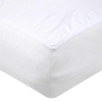 Prot�ge-matelas molleton coton imperm�able blanc 140x190/200 cm