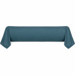 Taie traversin bleu p�trole 45 x 185 cm en percale de coton