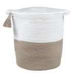 Panier de rangement naturel en coton 28 x 34 cm