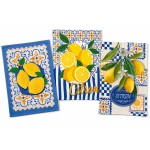 Lot de 3 torchons citrons 50 x 70 cm