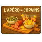 Planche  dcouper lapro des copains  28,5 x 20 cm