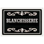 Plaque de porte en mtal blanchisserie