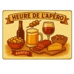 Planche  dcouper heure de lapro  28,5 x 20 cm