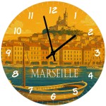 Horloge murale Marseille en verre 29 cm