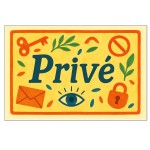 Plaque de porte mtal priv
