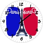 Horloge en verre Paris – 29 cm Horloge en verre Paris – 29 cm