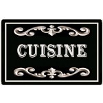 Plaque de porte en mtal Cuisine
