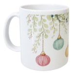 Mug boules de Noël aquarelle – 350 ml Mug boules de Noël aquarelle – 350 ml