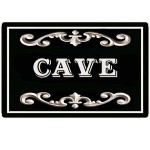 Plaque de porte en mtal Cave