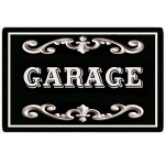 Plaque de porte en mtal Garage
