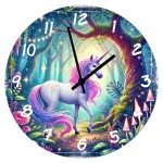 Horloge en verre Licorne et Fort Enchante 29 cm