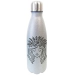 Bouteille argente  paillettes isotherme Luna