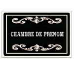 Plaque de porte en mtal chambre personnalisable
