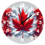 Horloge canada en verre 29 cm