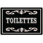 Plaque de porte en métal Toilettes Plaque de porte en métal Toilettes