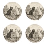 Set de 4 dessous de verres chats de Paris Set de 4 dessous de verres chats de Paris