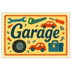 Plaque de porte mtal garage