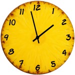 Horloge en verre tranche dananas 29 cm