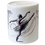 Tirelire en cramique danseuse ballerine