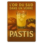 Planche  dcouper pastis, lor du sud dans un Verre 28,5  20 c