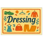 Plaque de porte mtal dressing