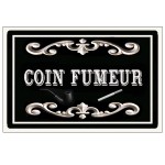 Plaque de porte en mtal Coin fumeur