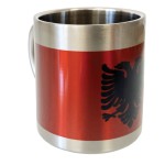 Tasse inox double paroi drapeau Albanais 200 ml