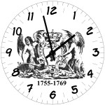Horloge en verre Drapeau Nation Corse