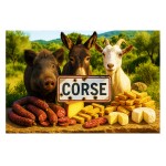 Plaque mtal Corse produits du terroir