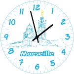 Horloge en verre Marseille 29 cm