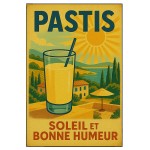 Plaque en métal Pastis, soleil et bonne humeur – 30,5 x 20 cm Plaque en métal Pastis, soleil et bonne humeur – 30,5 x 20 cm