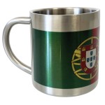 Tasse inox double paroi  Motif Drapeau Portugais 200 ml
