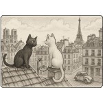 Planche  Dcouper Chats de Paris