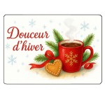 Planche  dcouper en verre douceur dhiver