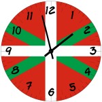 Horloge Murale Drapeau Basque  CBKration  Verre  29 cm