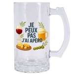 Chope à bière Je peux pas j’ai apéro Chope à bière Je peux pas j’ai apéro