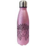 Bouteille rose  paillettes isotherme Luna