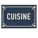 Plaque de porte en mtal  Cuisine  Style plaque de rue